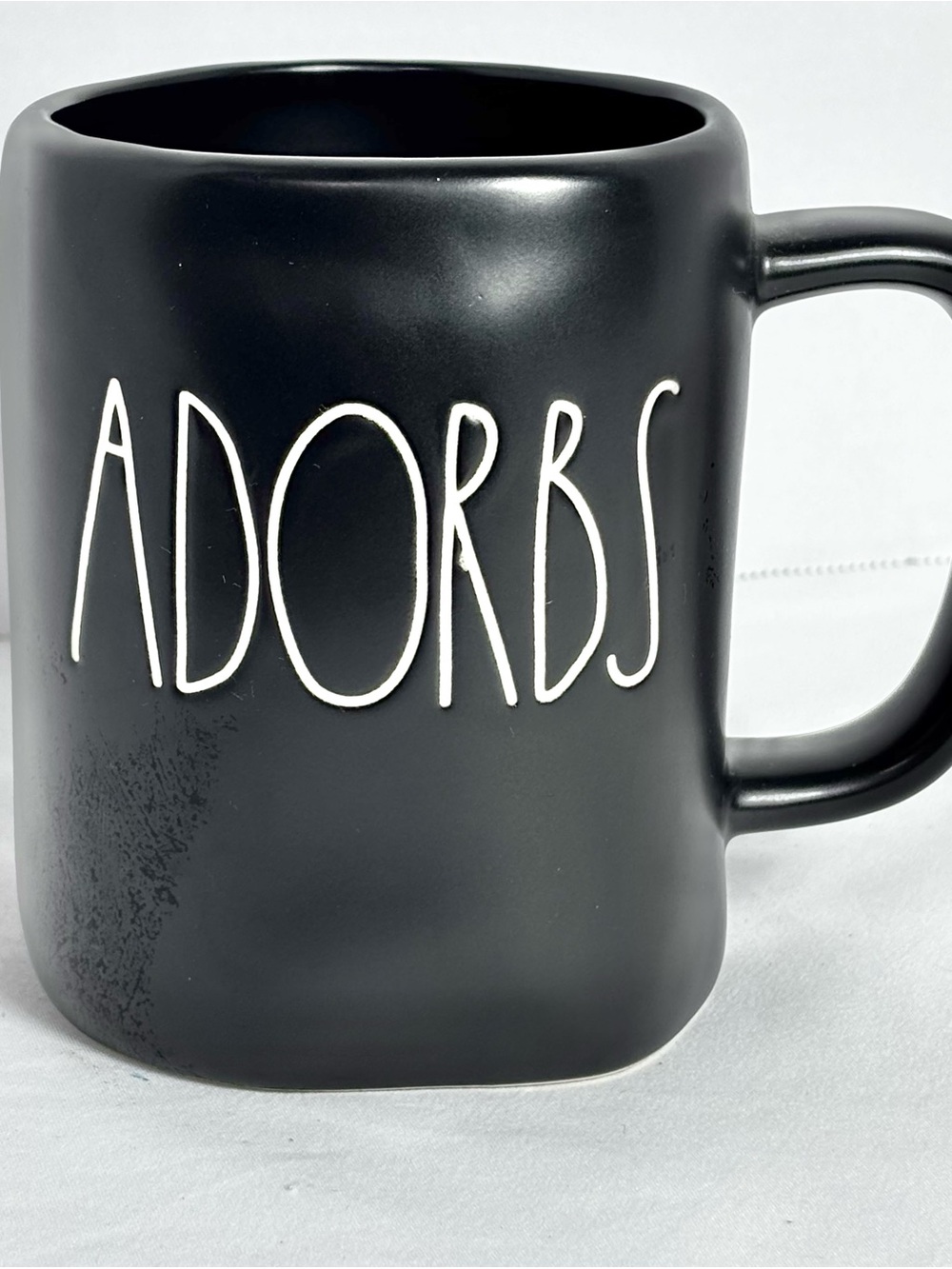 Rae Dunn Black 'ADORBS' Ceramic Coffee Mug - Stylish Everyday Drinkware